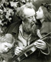 The Whisper of the Rose, a portrait of George Frederick Watts (1817-1904) (b/w photo) | Obraz na stenu