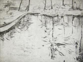 Walkway, Kew Gardens, 2014, (etching) | Obraz na stenu