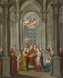 The Marriage of the Virgin (Desposorios de la Virgen), 1745 (oil on copper) | Obraz na stenu