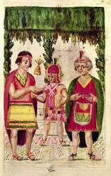 Illustration of Cincheroca, from 'Historia y Genealogia Real de los Reyes Incas del Peru, de sus hechos, costumbres, trajes y manera de Gobierno', known as the Codice Murua (vellum) | Obraz na stenu