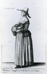 English Country Woman, 1643 (etching) | Obraz na stenu