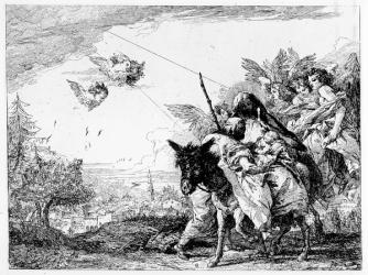 The Flight into Egypt, c.1750 (etching) | Obraz na stenu