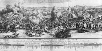 The Battle of Ramillies, 23rd May 1706 (engraving) (b/w photo) | Obraz na stenu
