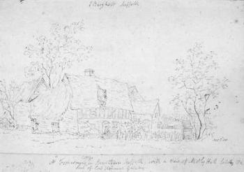 Cottage at East Bergholt (drawing) | Obraz na stenu