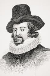 Sir Francis Bacon, illustration from 'Old England's Worthies' by Lord Brougham, published c.1880 (engraving) | Obraz na stenu