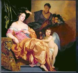 Allegorical portrait presumed to be Marie de Cleves (1533-74) 1671 (oil on canvas) | Obraz na stenu