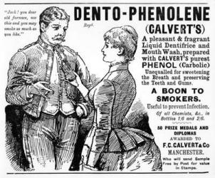 Advertisement for Calvert's Dento-Phenolene, c.1890s (litho) | Obraz na stenu
