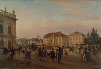 Parade before the royal palace, 1839 (oil on canvas) | Obraz na stenu