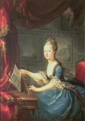 Archduchess Marie Antoinette Habsburg-Lothringen (1755-93) at the spinnet, fifteenth child of Empress Maria Theresa of Austria (1717-80) and Emperor Francis I (1708-65) wife of Louis XVI of France (1754-93) | Obraz na stenu