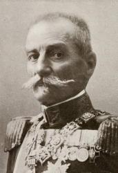 King Peter I of Serbia, from 'The Year 1912', published London, 1913 (b/w photo) | Obraz na stenu