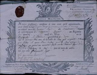 Permit for the Battle of Rossbach, 1757 (pen and ink on paper) | Obraz na stenu