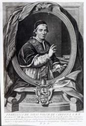 Pope Clement XIV, engraved by Domencio Cunego (engraving) | Obraz na stenu
