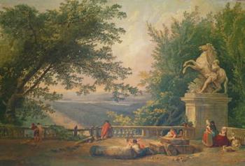 Terrace Ruins in a Park, c.1780 (oil on canvas) | Obraz na stenu
