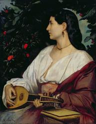 The Mandolin Player, 1865 (oil on canvas) | Obraz na stenu