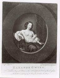 Eleanor (Nell) Gwynne (1650-87) engraved by Valentine Green (1739-1813) 1777 (engraving) (b/w photo) | Obraz na stenu