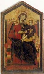 Madonna and Child Enthroned (tempera on panel) | Obraz na stenu