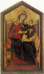 Madonna and Child Enthroned (tempera on panel) | Obraz na stenu