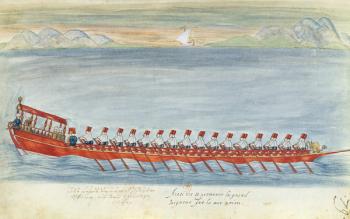 Fol.79 The Grand Seigneur on the Black Sea, from 'Moeurs et Costumes des Pays Orientaux et Habillements de Differents Etats', copy of an original of 1513 (gouache on paper) | Obraz na stenu