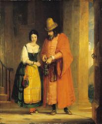 Shylock and Jessica from 'The Merchant of Venice', Act II, Scene ii, 1830 (oil on canvas) | Obraz na stenu