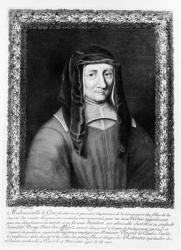 Portrait of Louise de Marillac (1591-1660) (engraving) (b/w photo) | Obraz na stenu
