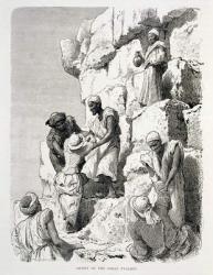 Ascent of the Great Pyramid, 19th century (engraving on paper) | Obraz na stenu