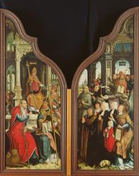 The Fathers of the Church and the Donors, from the Triptych of the Immaculate Conception (oil on panel) | Obraz na stenu