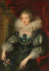 Portrait of Anne of Austria (1601-66) Infanta of Spain, Queen of France and Navarre (oil on canvas) | Obraz na stenu