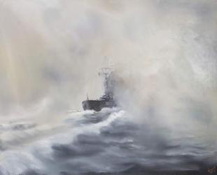 Bismarck evades her persuers May 25th 1941, 2005, (Oil on Canvas) | Obraz na stenu