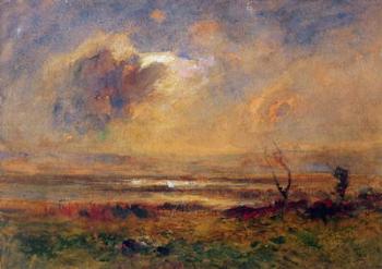 Sunset on the plain, c.1868 (w/c & gouache on paper) | Obraz na stenu