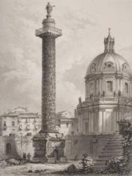 Trajan's Column, Rome, engraved by A. Willmore (engraving) | Obraz na stenu