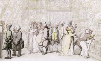 Viewing at the Royal Academy, c.1815 (pen, ink and w/c on paper) | Obraz na stenu