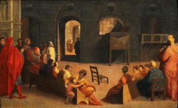 St Bernardino of Siena Preaching (oil on panel) | Obraz na stenu
