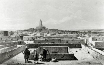 Timbuktu from the Terrace of the Traveller's House, from 'Travels and Discoveries in the North and Central Africa' published 1857-58 (litho) | Obraz na stenu