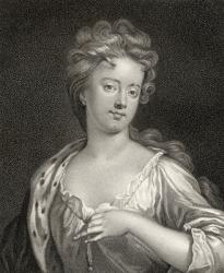 Sarah Jennings, engraved by Bocquet, illustration from 'A catalogue of Royal and Noble Authors, Volume IV', published in 1806 (colour litho) | Obraz na stenu