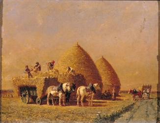 Loading the Cart (oil on canvas) | Obraz na stenu