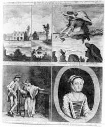 'A True Draught of Eliz Canning', a satirical print on the story of Elizabeth Canning, 1753 (engraving) | Obraz na stenu