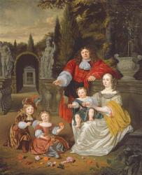 A Family Group on a Terrace, 1670 | Obraz na stenu