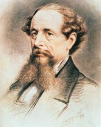 Portrait of Charles Dickens, 1869 (litho) | Obraz na stenu