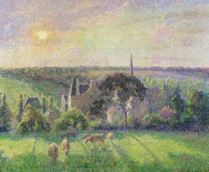 The Church and Farm of Eragny, 1895 (oil on canvas) | Obraz na stenu