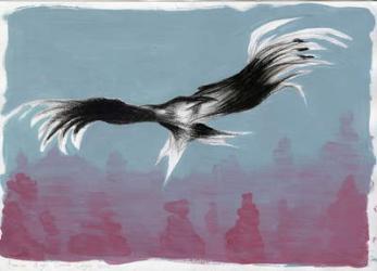 Canyon Eagle, 2014, (gouache & charcoal on paper) | Obraz na stenu