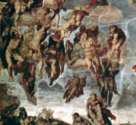 The Righteous Drawn up to Heaven, detail from 'The Last Judgement', in the Sistine Chapel, c.1508-12 (fresco) | Obraz na stenu