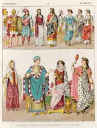 Etruscan Dress, from 'Trachten der Voelker', 1864 (colour litho) | Obraz na stenu