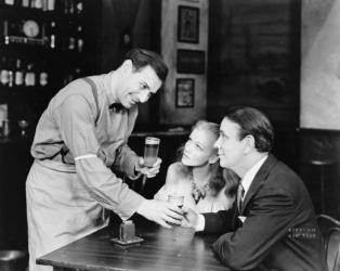 Gene Kelly, Julie Haydon and Eddie Dowling in a scene from the American Theatre Guild stage production of Time of Your Life, 1939-40 (b/w photo) | Obraz na stenu