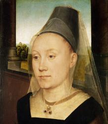 Barbara de Vlaenderberch, c.1472-75 (oil on panel) (detail of 234523) | Obraz na stenu