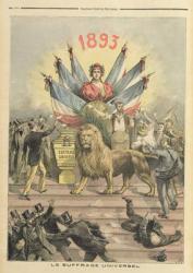 Universal Suffrage, illustration from the supplement of 'Le Petit Journal', 19th August 1893 (coloured engraving) | Obraz na stenu