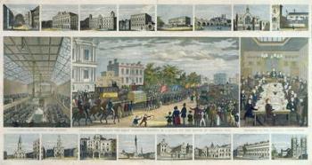 Scenes Associated with the Presentation of the Petition to Parliament by Thomas Duncombe (1796-1861) in 1842 (litho) | Obraz na stenu