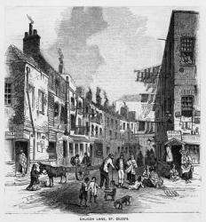 Church Lane, St Giles's, c.1840 (engraving) | Obraz na stenu