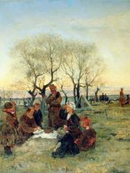Funeral Repast at the Grave, 1884 (oil on canvas) | Obraz na stenu