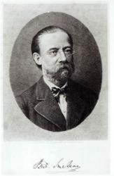 Portrait of Bedrich Smetana (1824-84) (engraving) (b/w photo) | Obraz na stenu