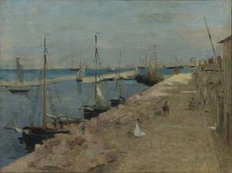 The Harbour at Cherbourg, 1871 (oil on canvas) | Obraz na stenu